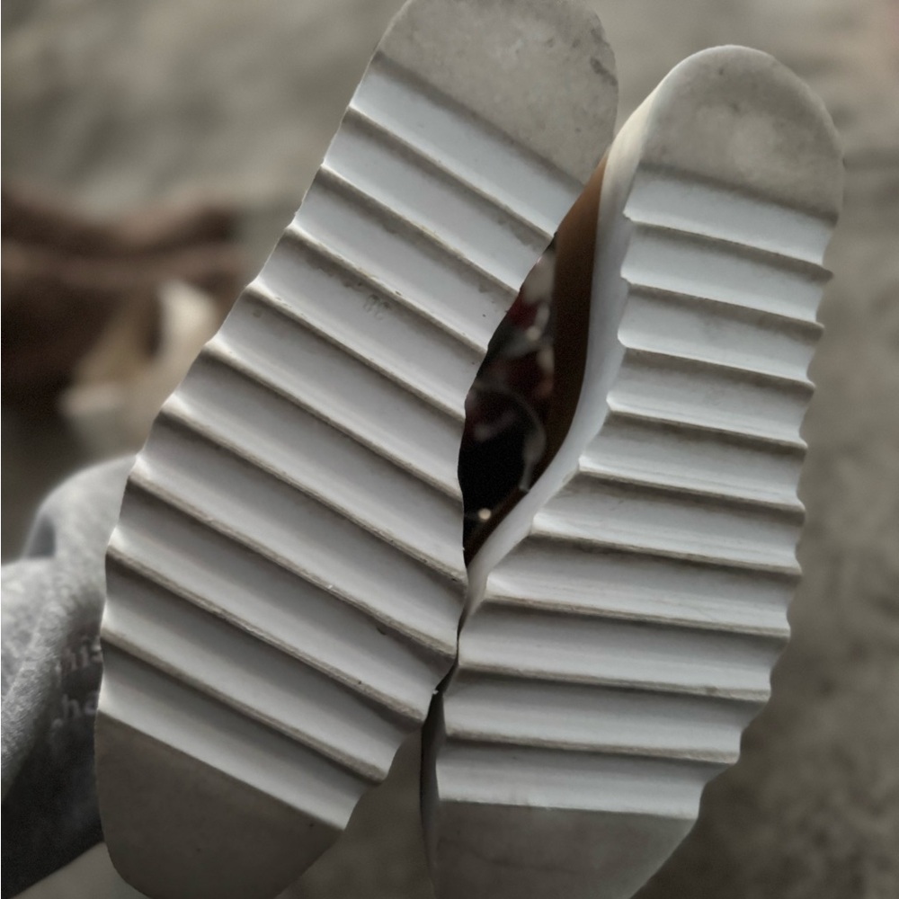 Silver Platform Wedge Sandals - image 3